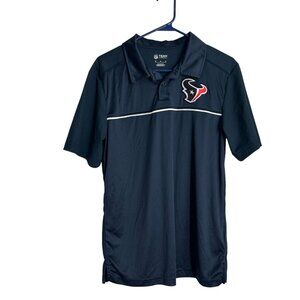 Houston Texas Team Apparel Polo Shirt Mens Size Medium Navy Blue NFL